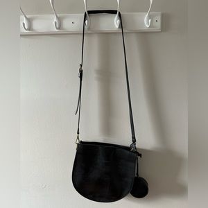 Madewell Black Crossbody Saddle Bag